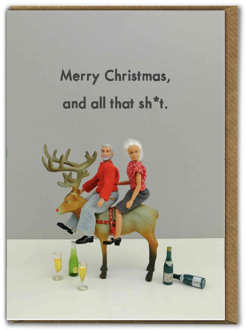 Funny Christmas Card - Merry Xmas By Bold and Bright