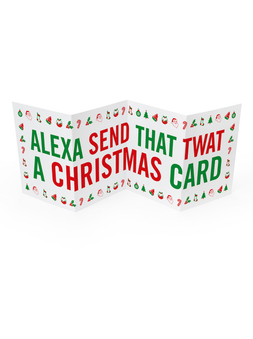 Funny Xmas Card - Alexa Christmas Concertina Card