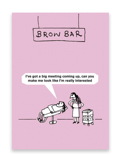 Funny Poster - Brow Bar A3 Print By Modern Toss