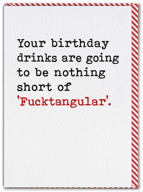 Rude Birthday Card Birthday Drinks By Brainbox Candy