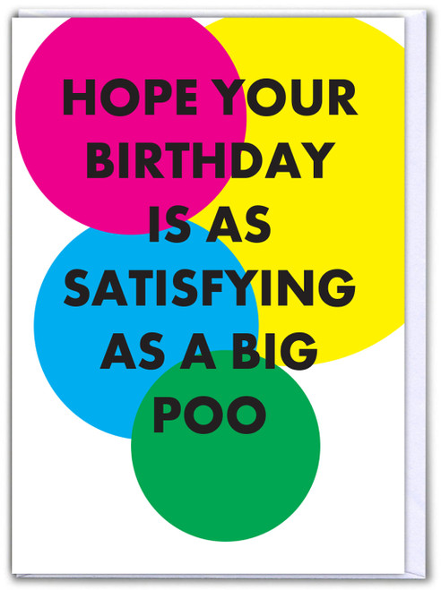 Funny Birthday Card Big Poo By Objectables