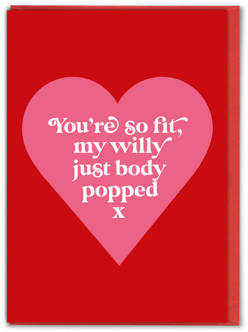 Rude Valentines Card Willy Body Pop