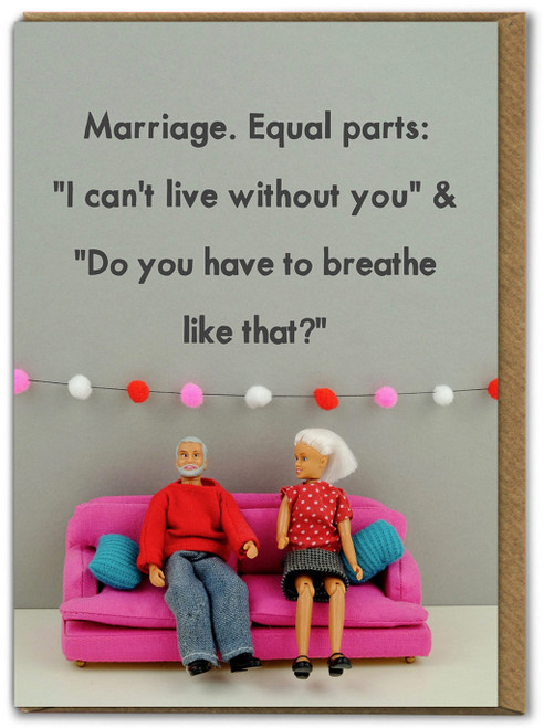 Funny Valentines Card Equal Parts By Bold and Bright