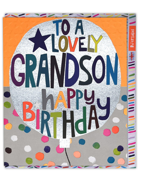 Happy Birthday Grandson Card By Paper Salad