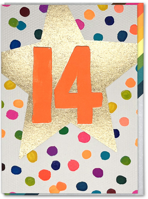 14th Birthday Card - Hoopla Age 14 By Paper Salad