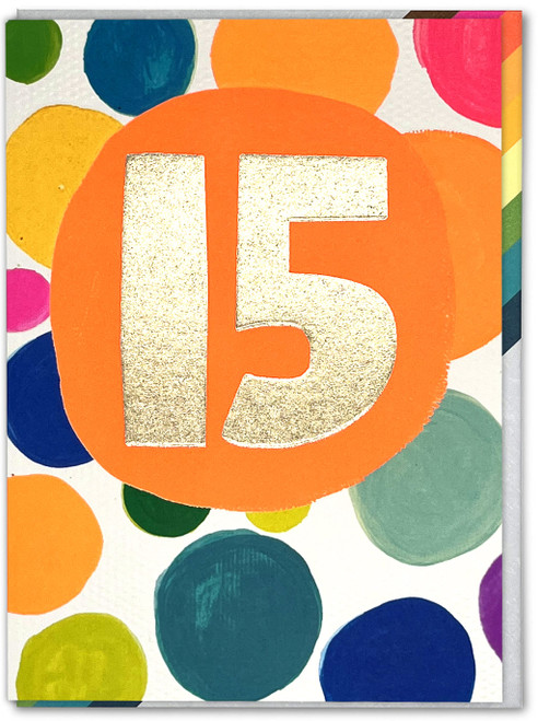 15th Birthday Card - Hoopla Age 15 By Paper Salad