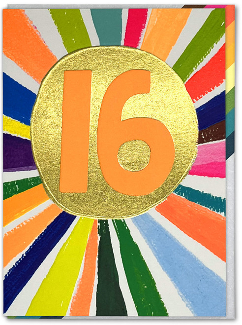 16th Birthday Card - Hoopla Age 16 By Paper Salad