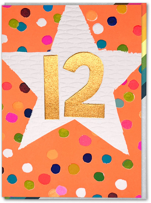 12th Birthday Card - Hoopla Age 12 By Paper Salad
