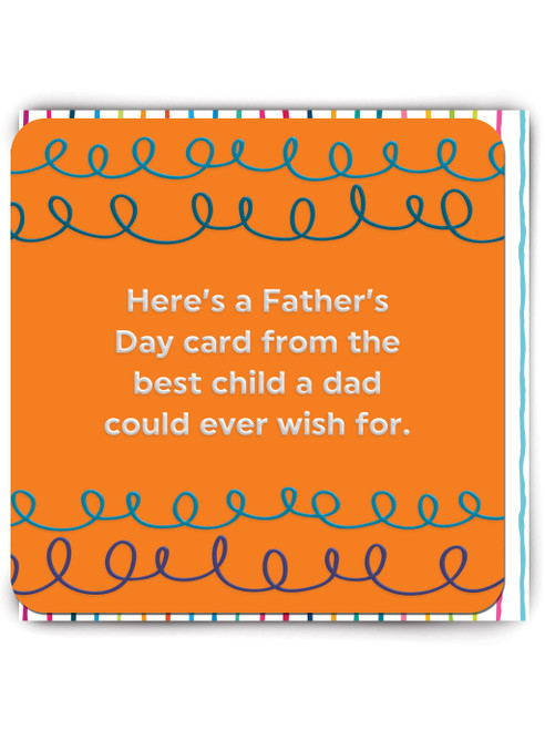 Funny Embossed Father's Day Card Best Child
