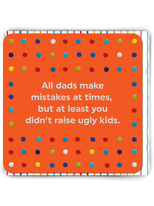 Funny Embossed Father's Day Card Ugly Kids