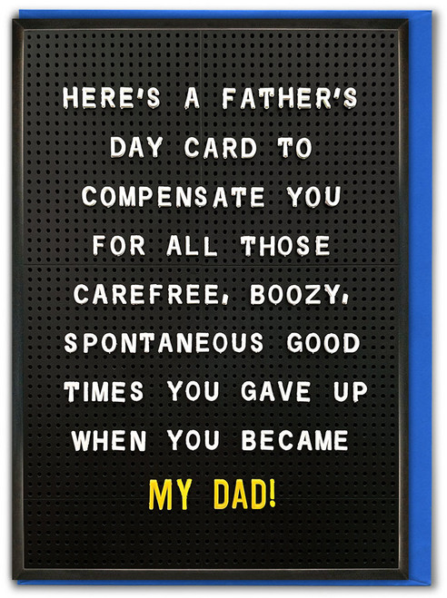 Funny Father's Day Card Compensation