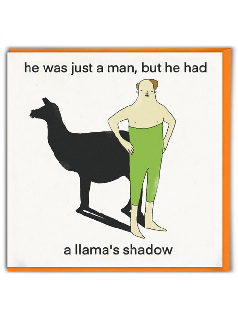 Funny Birthday Card Llama's Shadow By Otherwhats