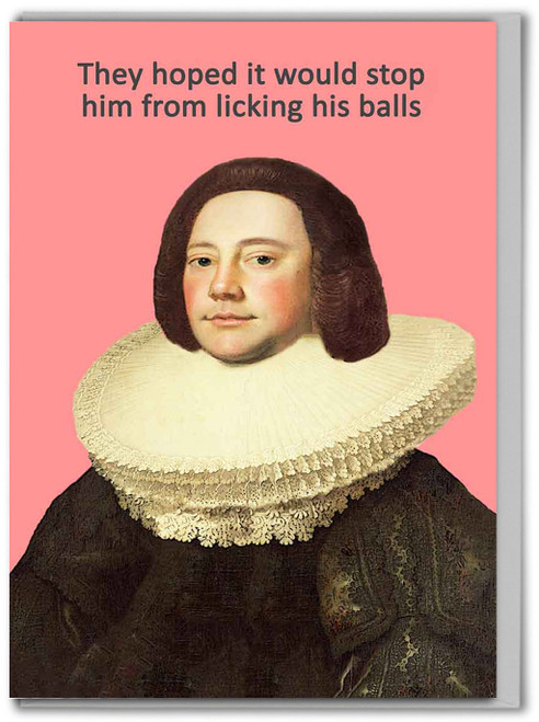 Funny Birthday Card Licking Balls By Go La La