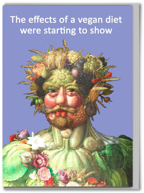 Funny Birthday Card Vegan Diet By Go La La