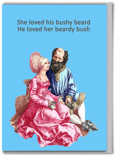 Rude Birthday Card Beardy Bush By Go La La