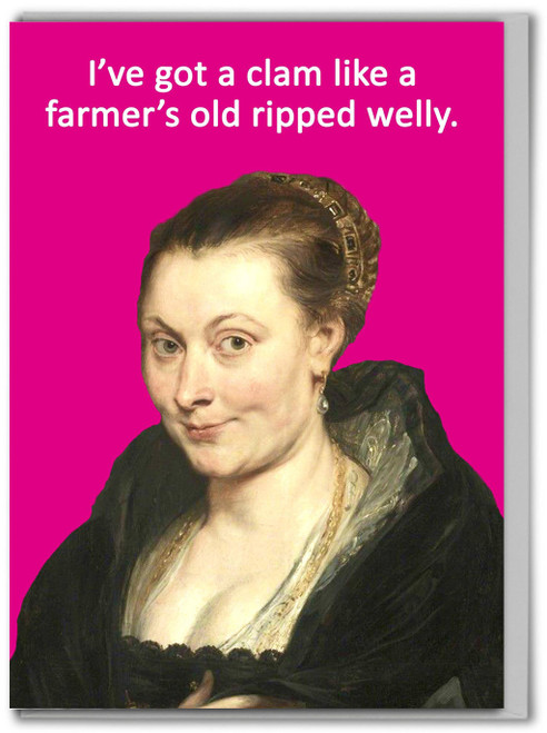Rude Birthday Card Old Rippped Welly By Go La La