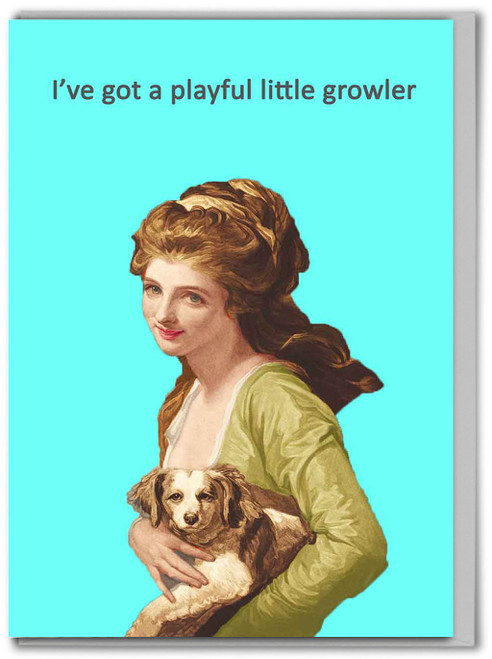 Rude Birthday Card Playful Little Growler By Go La La