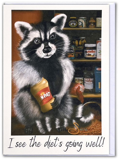 Funny Birthday Card Diet's Going Well By Art By Samantha