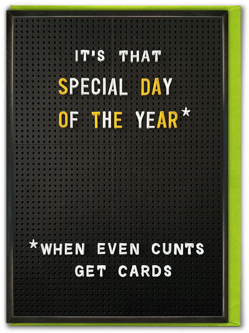 Rude Birthday Card Special Day Of The Year