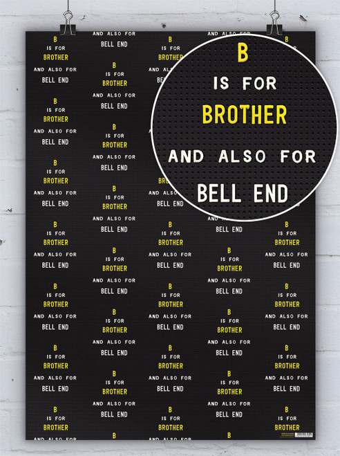 Rude Gift Wrap - B Is For Brother Wrapping Paper By Brainbox Candy