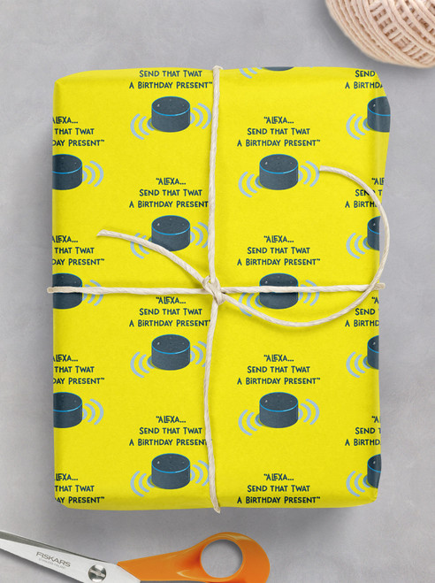 Rude Gift Wrap - Alexa T-Word Wrapping Paper