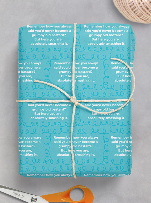 Rude Gift Wrap - Grumpy Old Bastard Wrapping Paper
