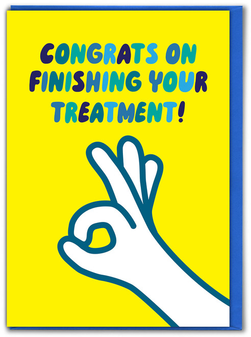 Get Well Card - Congrats Finishing Treatment By Brainbox Candy