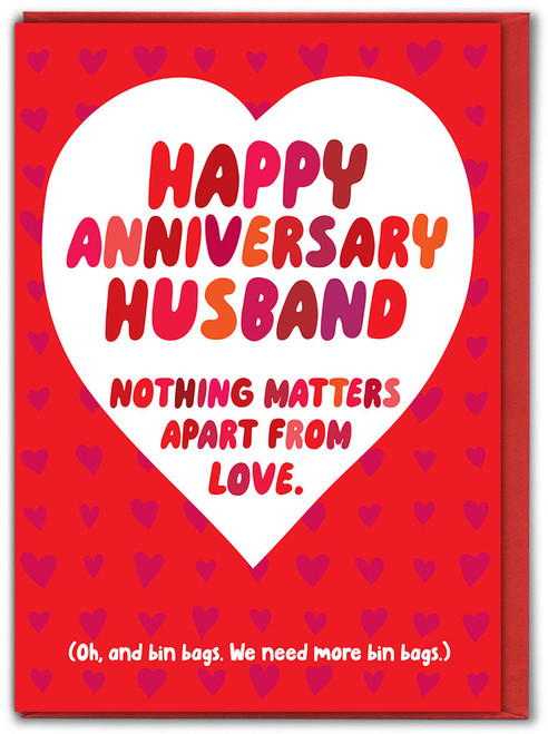Funny Anniversary Card - Husband Nothing Matters