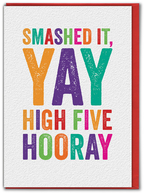 Funny Congratulations Card - Smashed It By Brainbox Candy