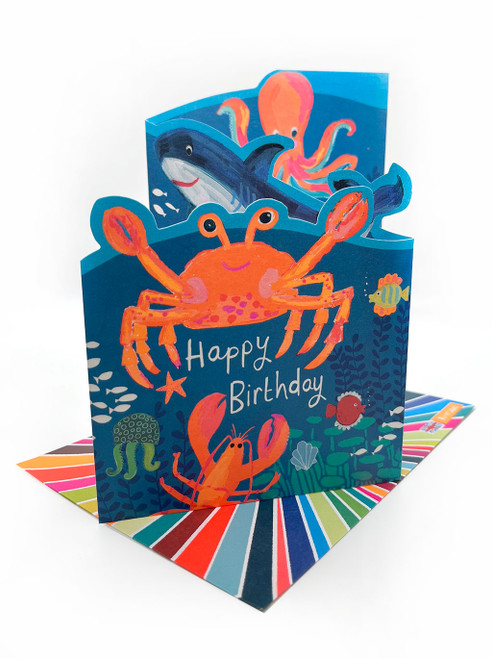 Cute Sealife Trifold Birthday Card By Paper Salad