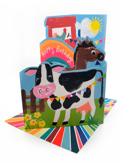 Cute Farm Trifold Birthday Card By Paper Salad