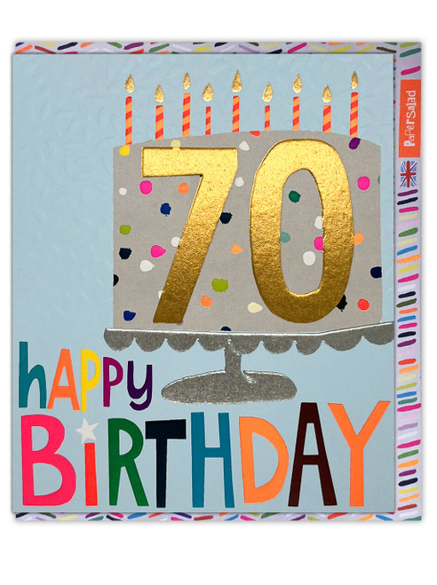 70th Birthday Card - Age 70 Happy Birthday By Paper Salad
