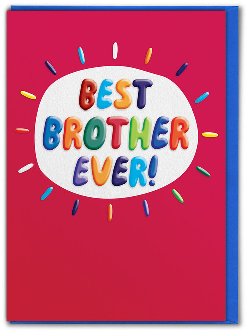 Brother Embossed Birthday Card - Best Brother Ever
