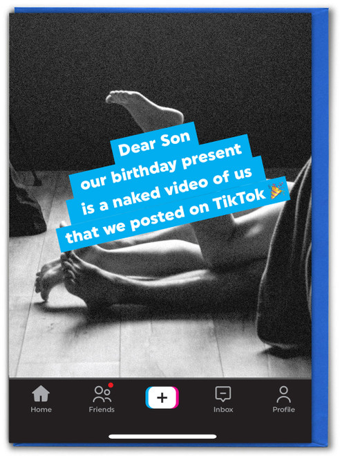 Funny Son Birthday Card - Tiktok