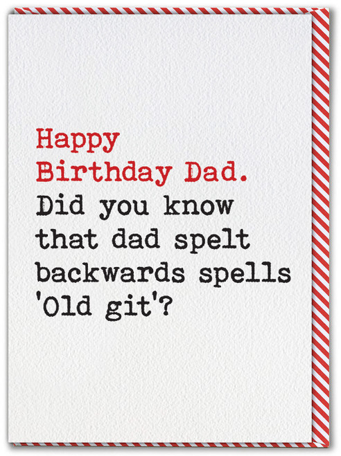 Funny Dad Birthday Card - Old Git