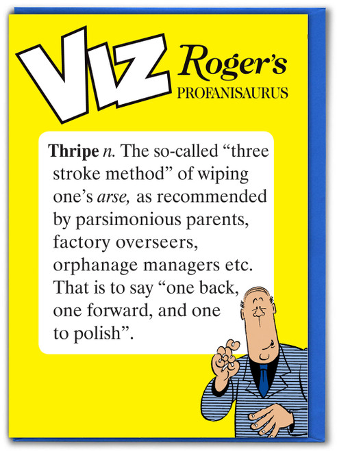 Thripe Viz Roger's Profanisaurus Funny Birthday Card