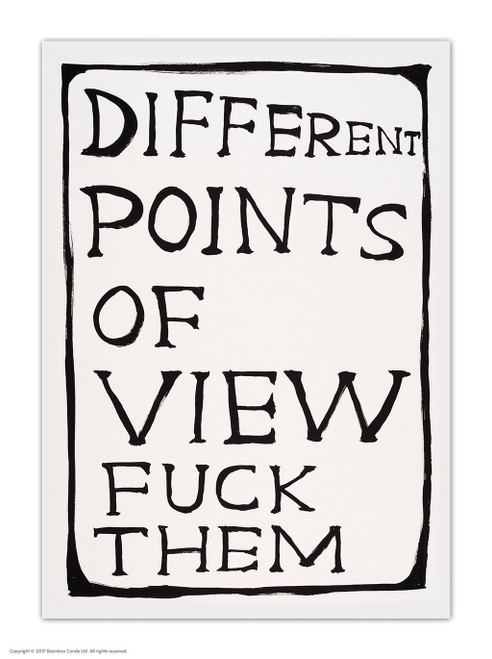 Different Points Of View David Shrigley Postcard