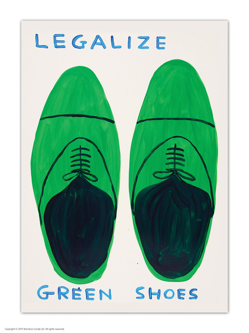 Legalize Green Shoes David Shrigley Postcard