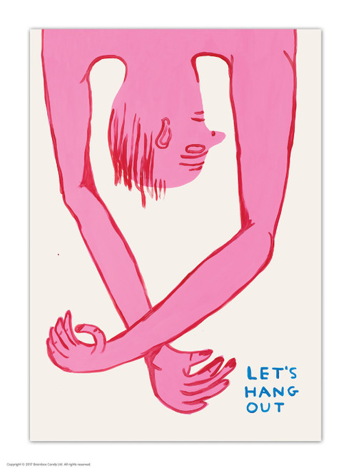 Let's Hang Out David Shrigley Postcard