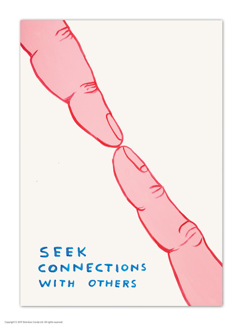 Seek Connections David Shrigley Postcard