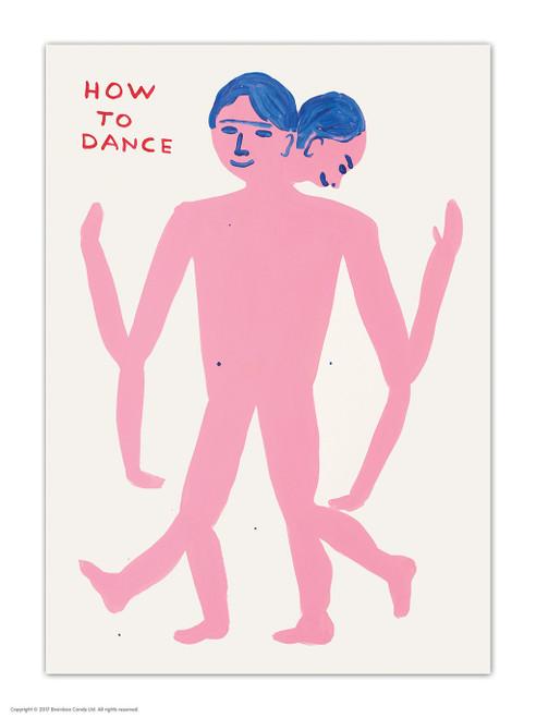 How To Dance David Shrigley Postcard