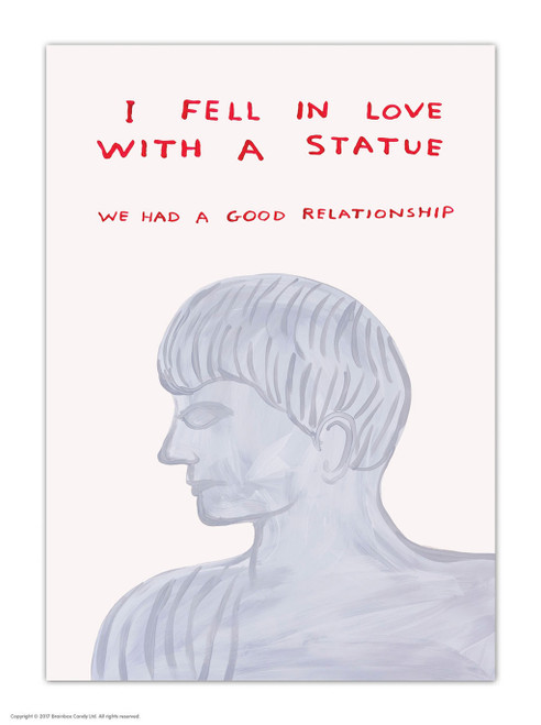Fell In Love With A Statue David Shrigley Postcard