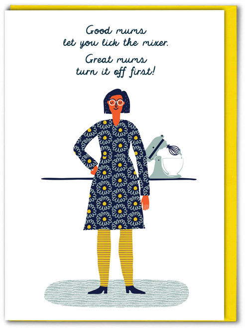 Funny Mother's Day Card Lick The Mixer