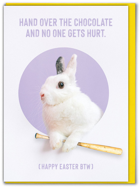 Funny Easter Card Hand Over Chocolate