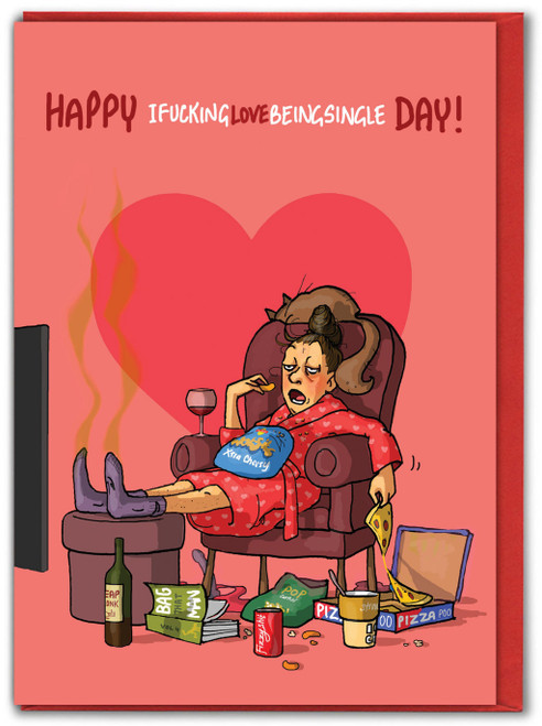 Funny Valentines Card Love Being Single By Bryony Walters