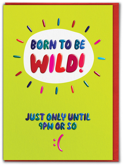 Funny Born To Be Wild Embossed Birthday Card