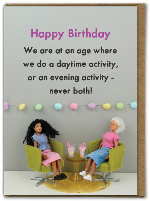 Funny Daytime/Evening Birthday Card by Bold and Bright