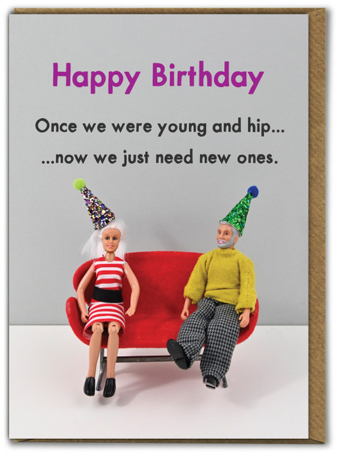 Funny Young and Hip Birthday Card by Bold and Bright