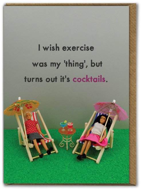 Funny Cocktails Birthday Card by Bold and Bright