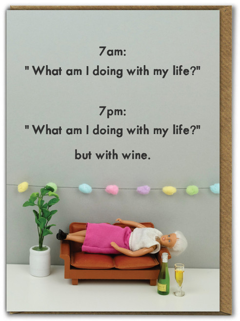 Funny Winelife Birthday Card by Bold and Bright